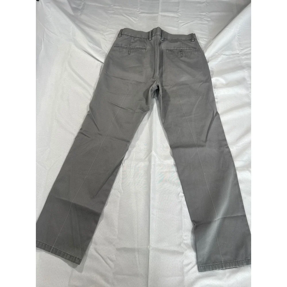 Dockers Mens Slim Fit Chino Pants 30x29 Gray Casual Classic Workwear Everyday